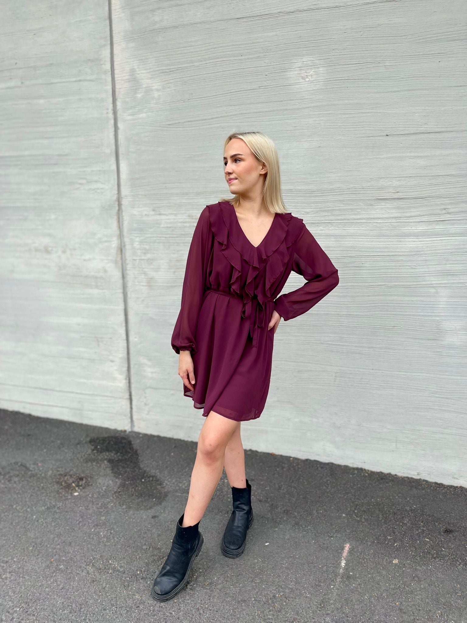 VIANE Short Dress - Fig